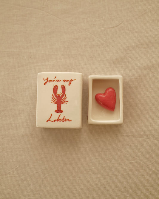 'Mini You're My Lobster’ Ceramic Matchbox