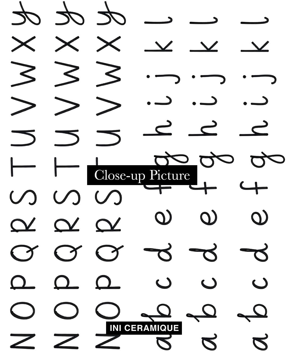 Sticker Céramique 'Handwritten Letters'