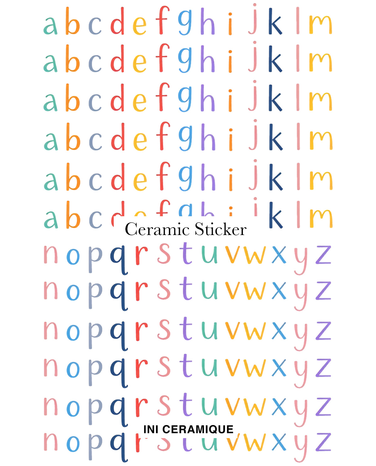 Sticker Céramique 'Playful Letters'