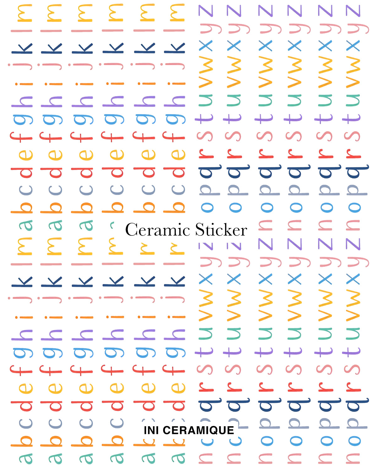 Sticker Céramique 'Playful Letters'