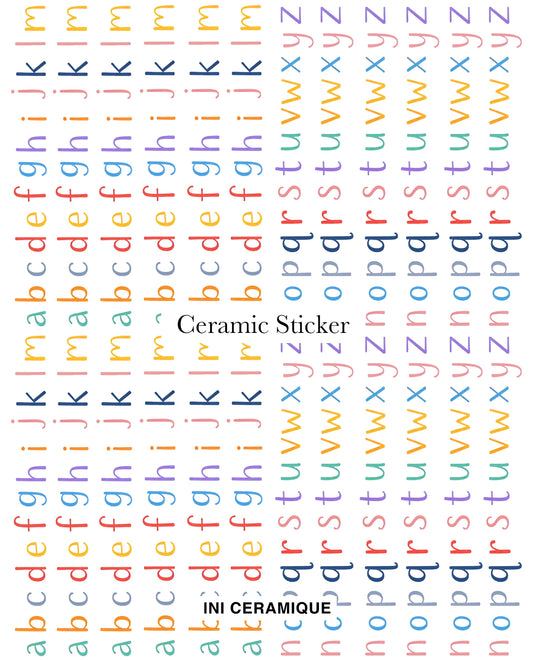 'Playful Letters' Ceramic Sticker