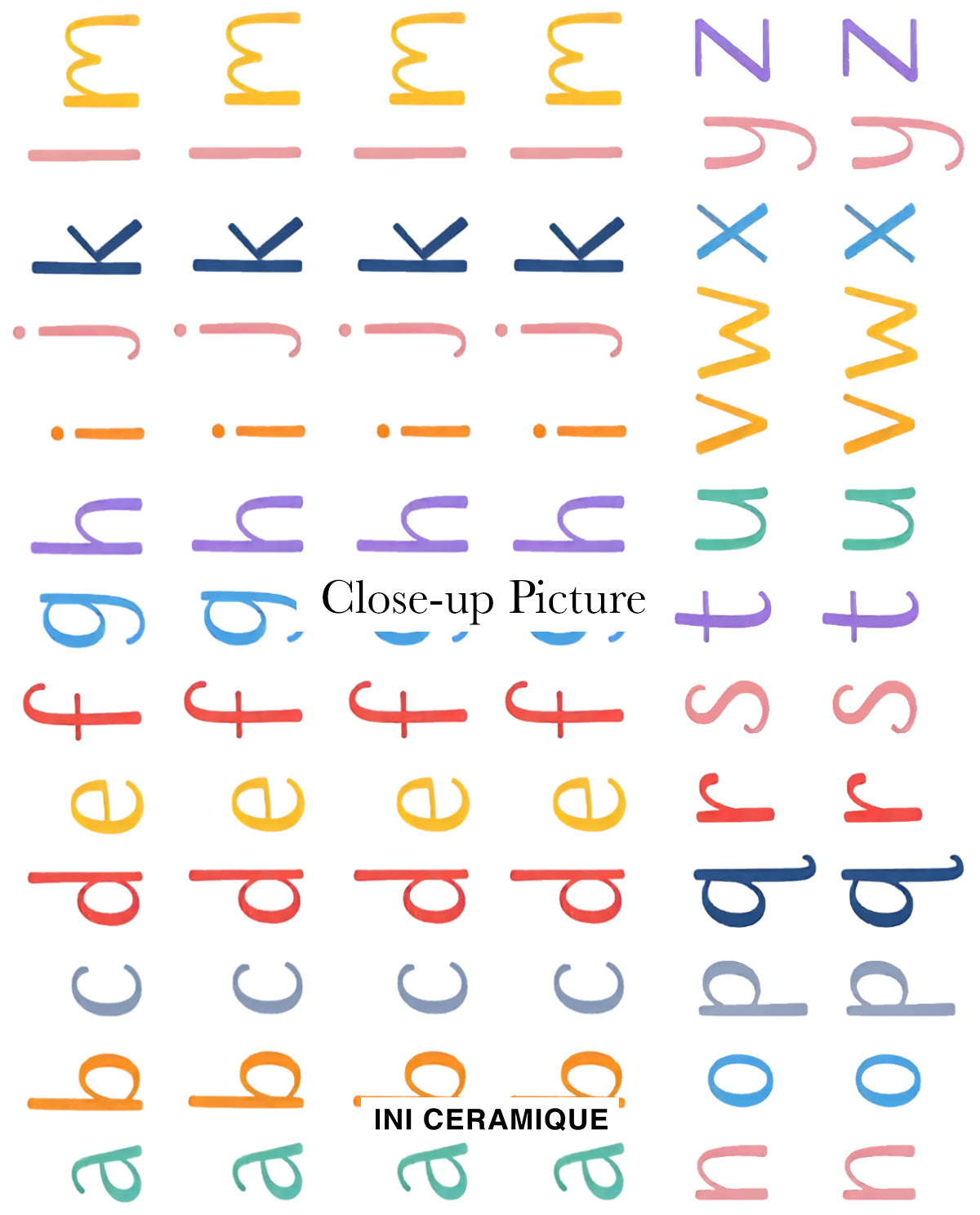 Sticker Céramique 'Playful Letters'