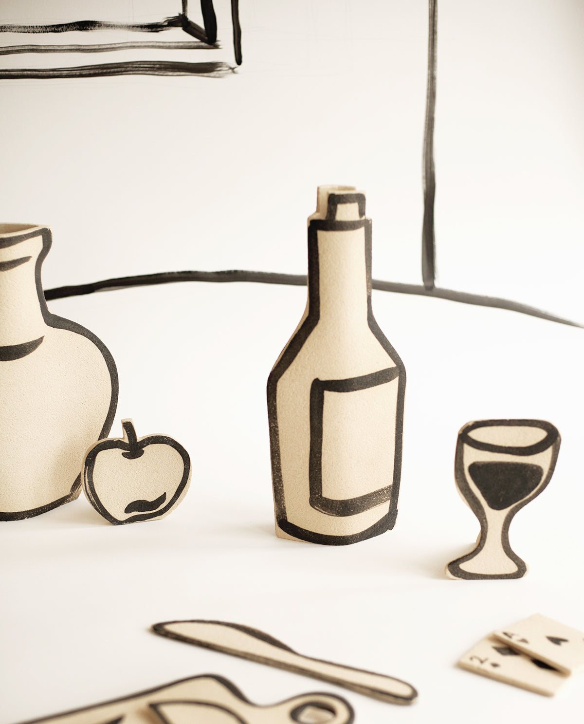 Vase En Céramique ‘Bouteille De Vin’