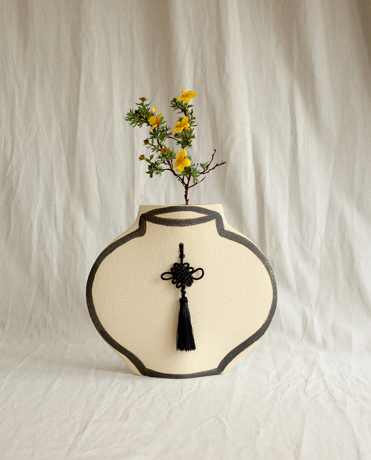 ‘Braided Lune' Ceramic Vase
