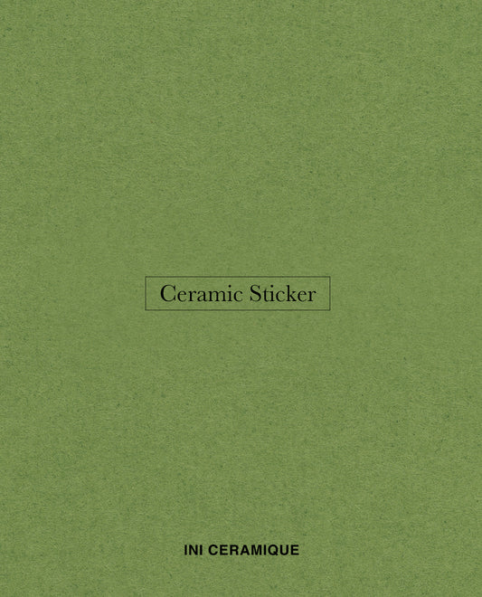 'Linen Leaf' Ceramic Sticker