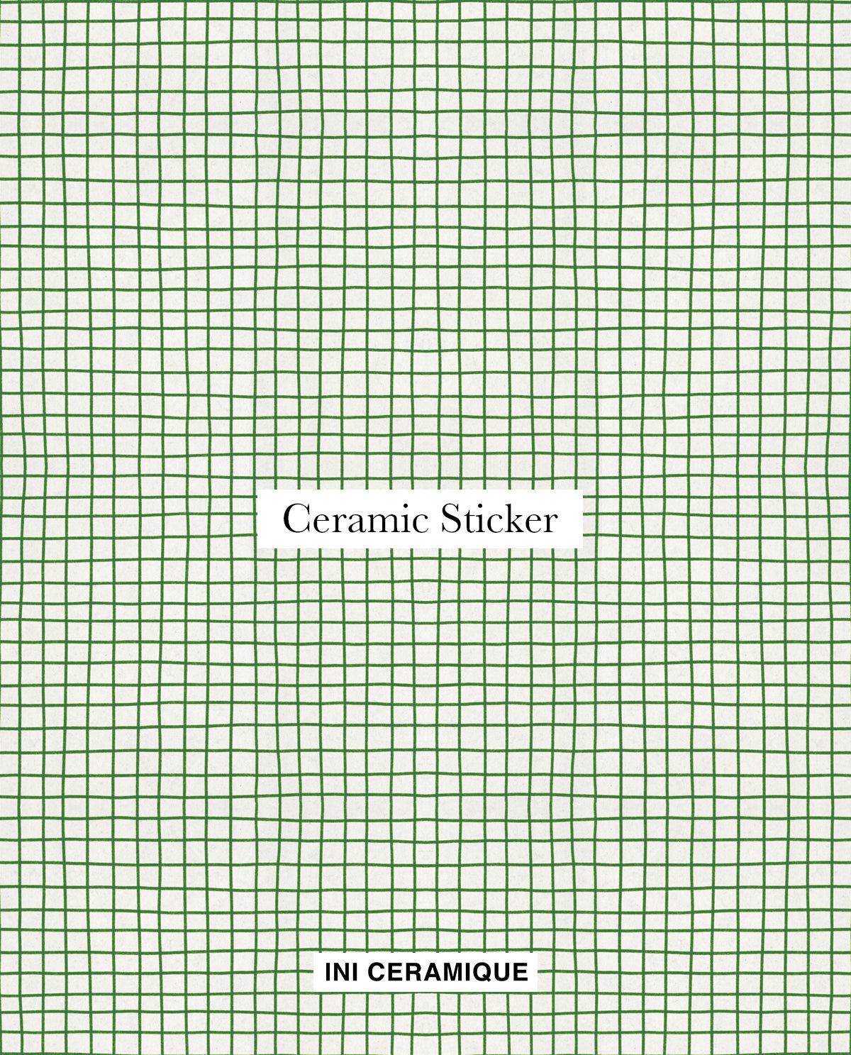 Sticker Céramique 'Verdant Vichy'