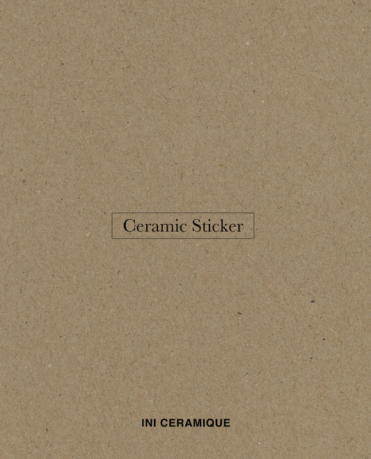 'Earthen Papergrain' Ceramic Sticker