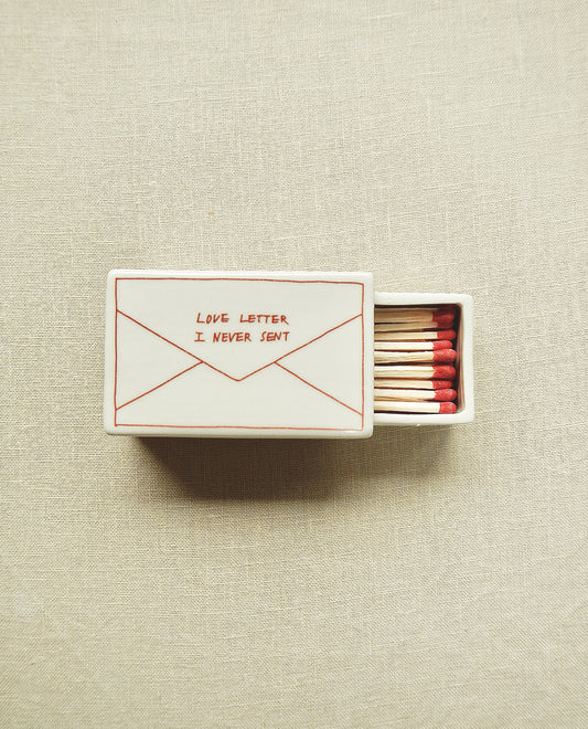 Ceramic box with handwritten love message