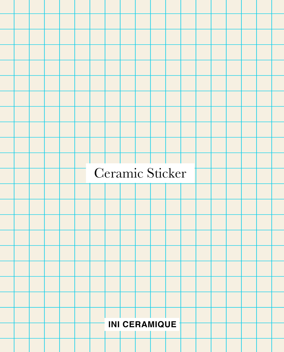 Sticker Céramique 'Azure Grid'