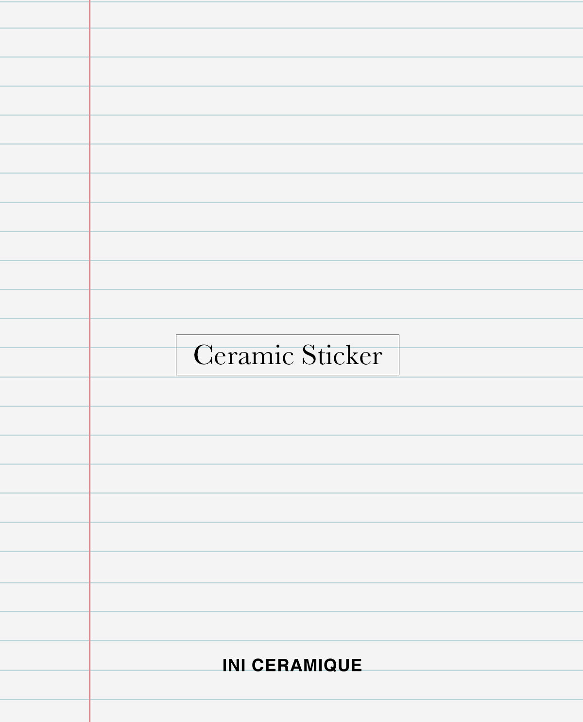 Sticker Céramique 'Notebook Charm'