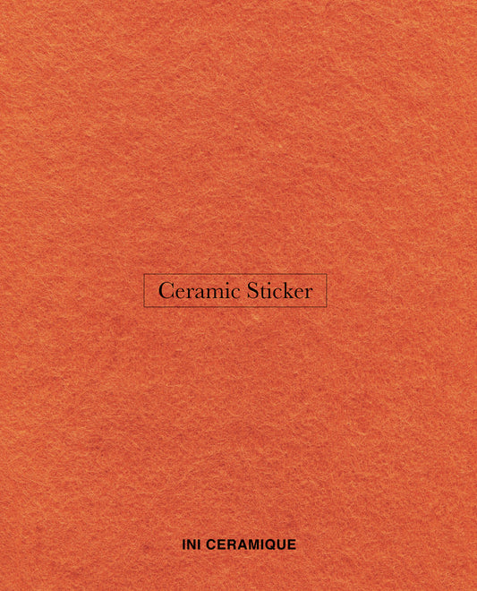 'Amber Feltgrain' Ceramic Sticker