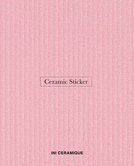 'Rosy Cardboard' Ceramic Sticker