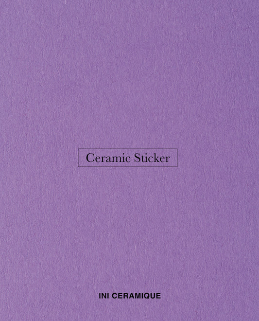 'Violet Parchment' Ceramic Sticker