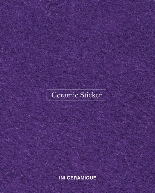 'Plum Feltgrain' Ceramic Sticker