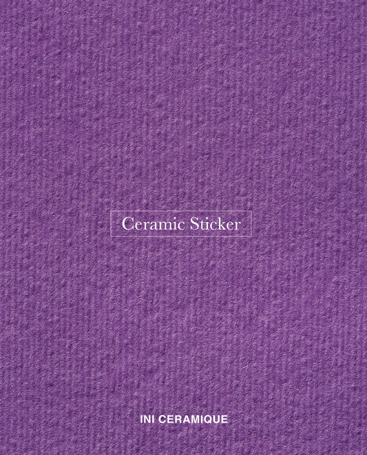 'Aubergine Corrugate' Ceramic Sticker