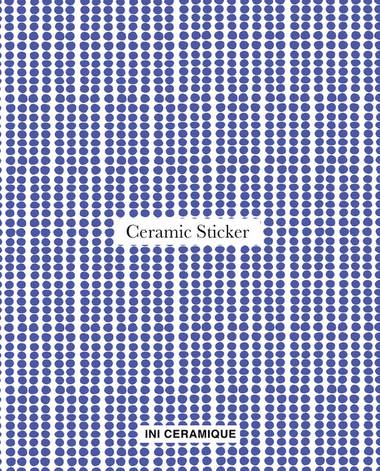 'Lavender Dots' Ceramic Sticker