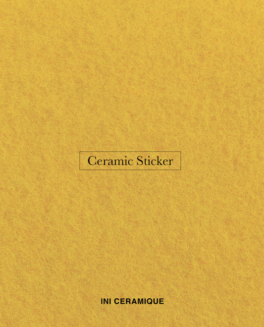 'Golden Feltgrain' Ceramic Sticker