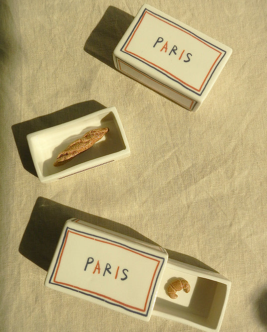 ‘Paris’ Ceramic Matchbox