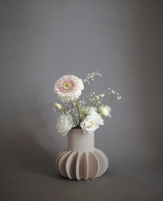 Ceramic Vase 'Single Mille-Pattes N°2 - White' ’