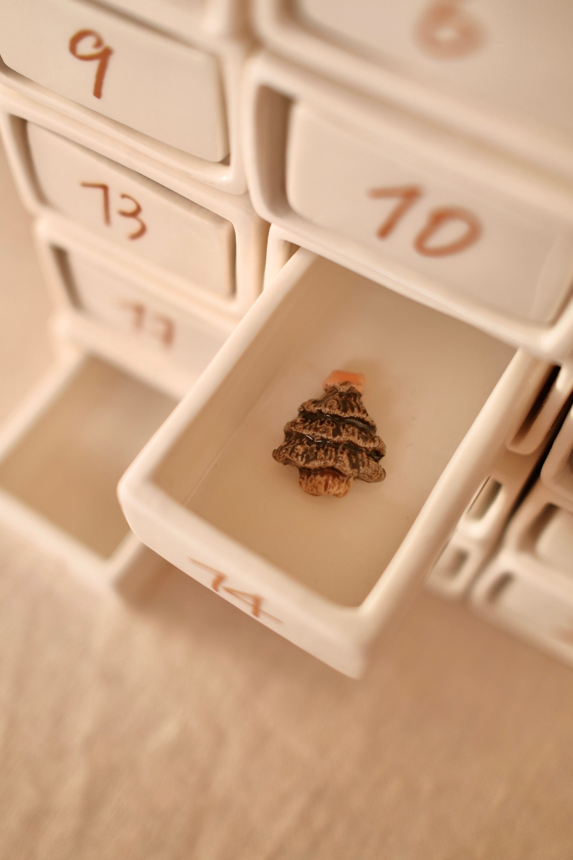 Handcrafted ceramic Advent Calendar made in France