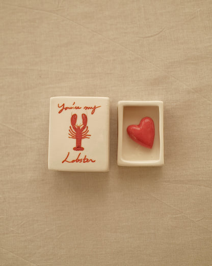 'Mini You're My Lobster’ Ceramic Matchbox