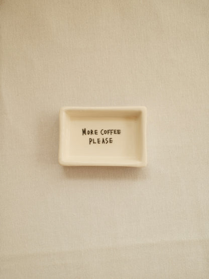 'More Coffee Pls' Mini Ceramic Matchbox