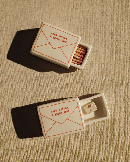 'Mini Love Letter’ Ceramic Matchbox