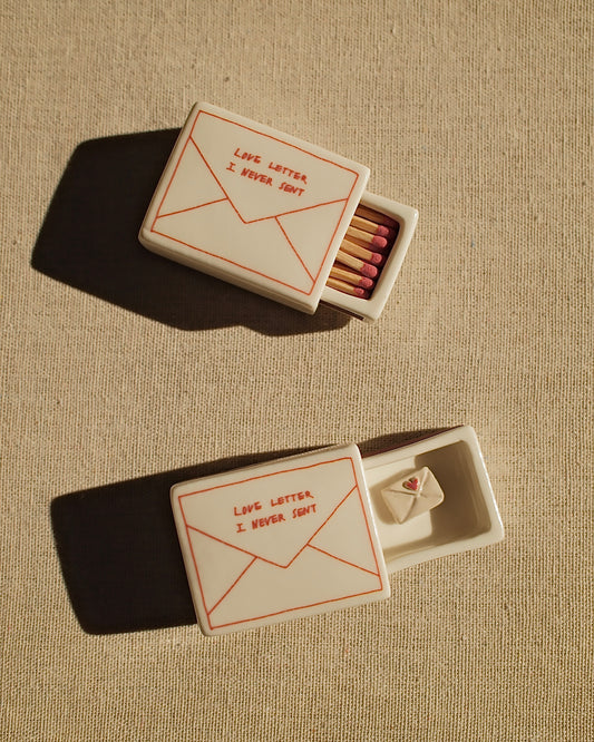 'Mini Love Letter’ Ceramic Matchbox