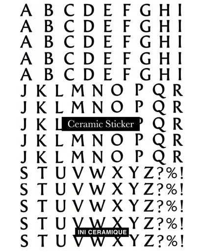 'Large Timeless Font' Ceramic Sticker