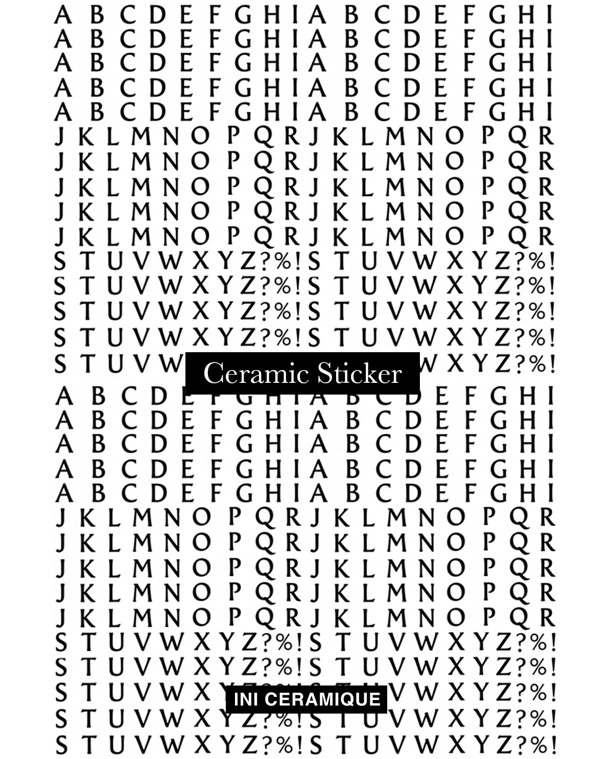 Sticker Céramique 'Small Timeless Font'