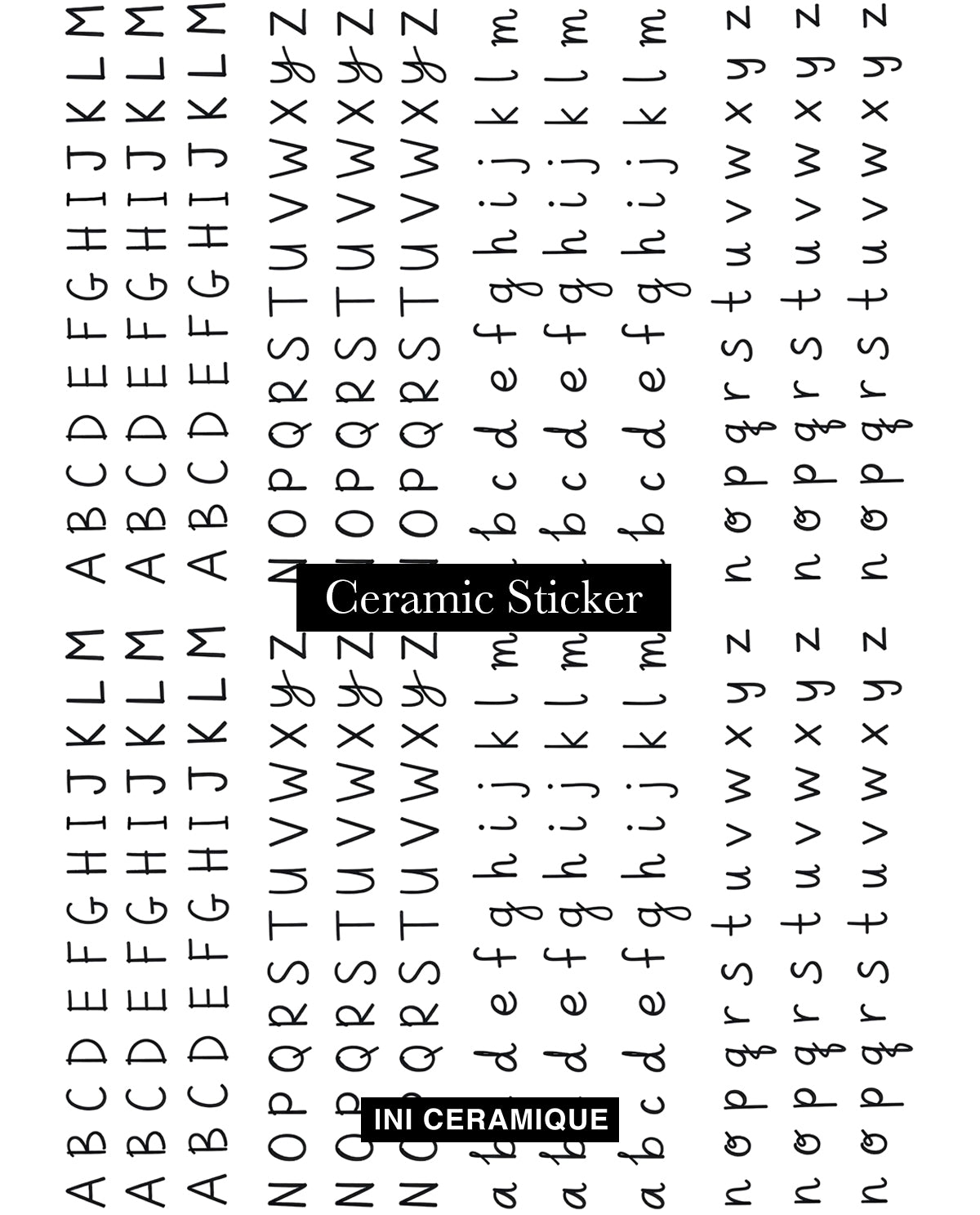 Sticker Céramique 'Handwritten Letters' 