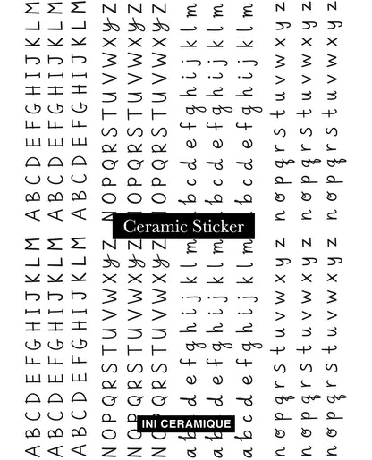 Sticker Céramique 'Handwritten Letters' 