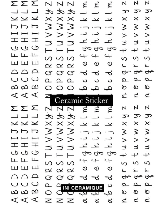 Sticker Céramique 'Handwritten Letters' 