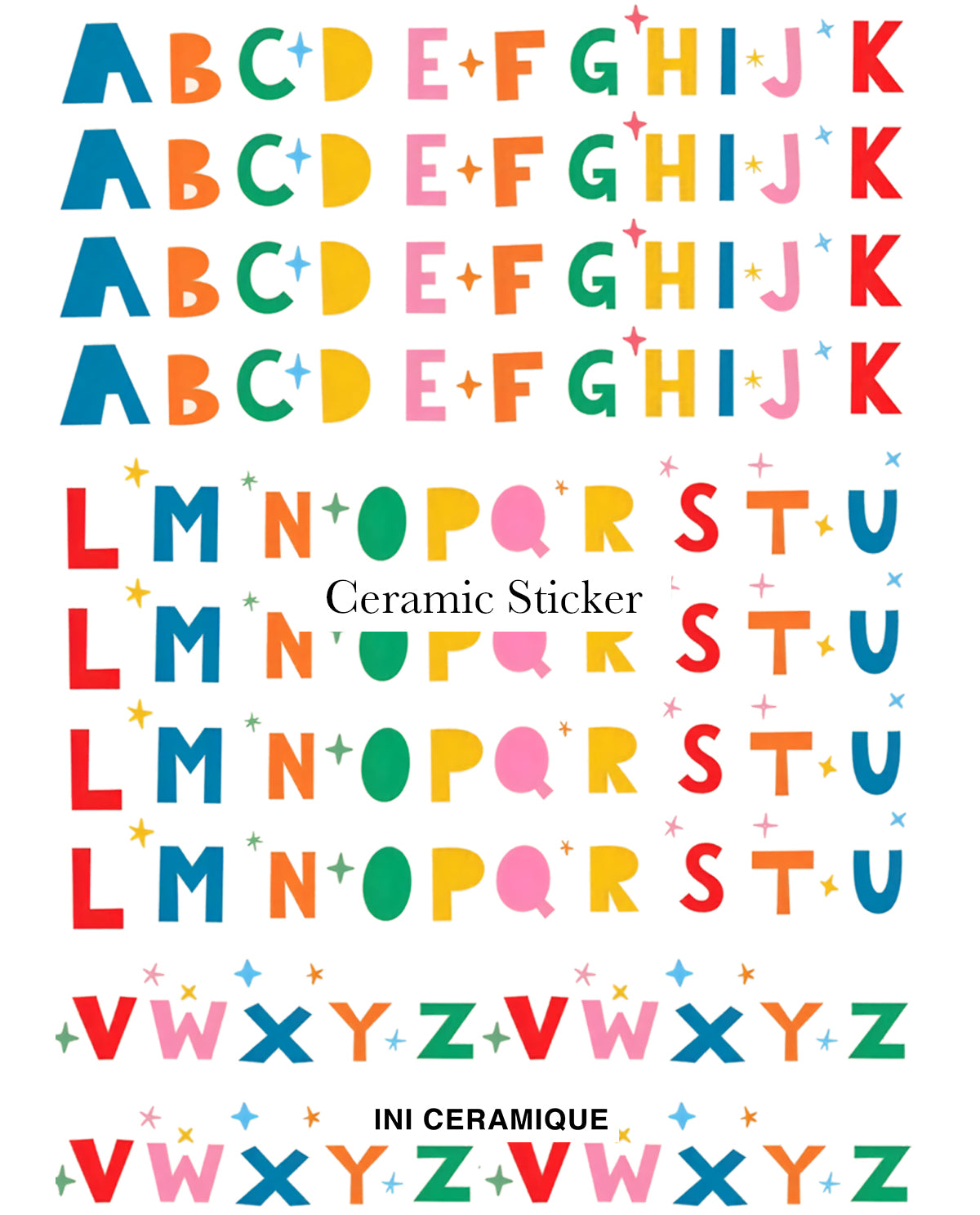 Sticker Céramique 'Funky Lettering'