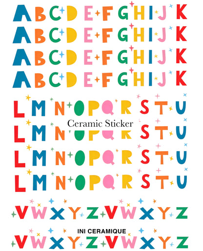 Sticker Céramique 'Funky Lettering'