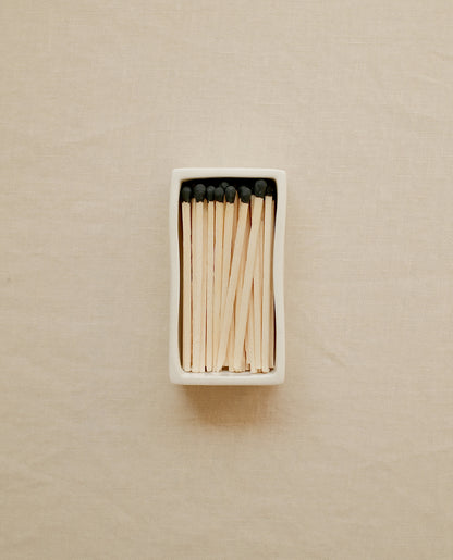 Handcrafted ceramic matchbox with shrimp motif made in France