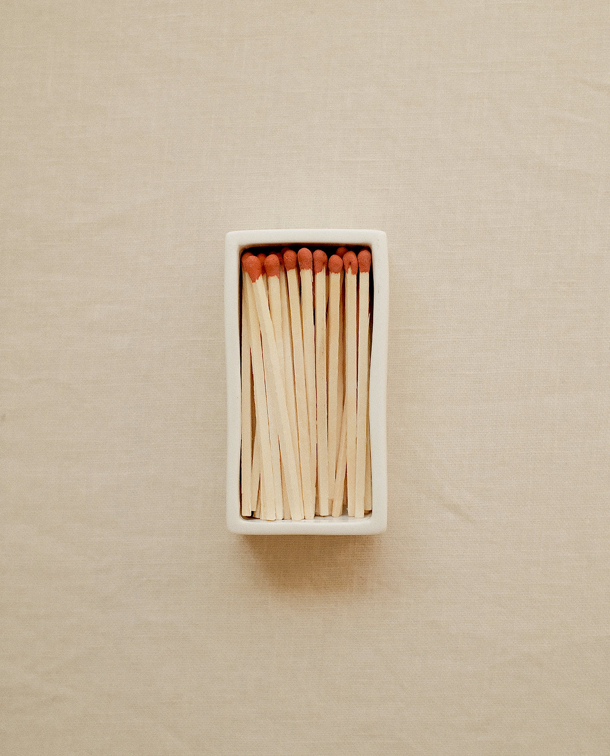 Decorative ceramic matchbox with hand-illustrated 'Le Homard', crafted by INI CERAMIQUE.