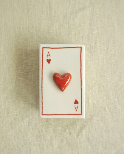 ‘Ace Of Hearts’ Ceramic Matchbox