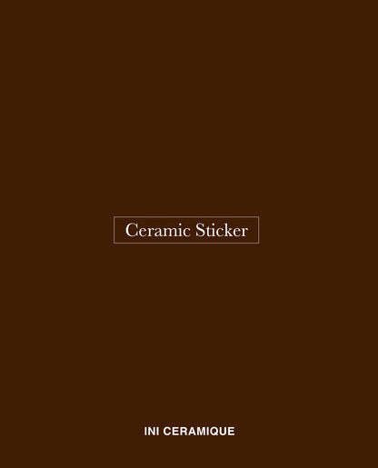 'Deep Umber' Ceramic Sticker