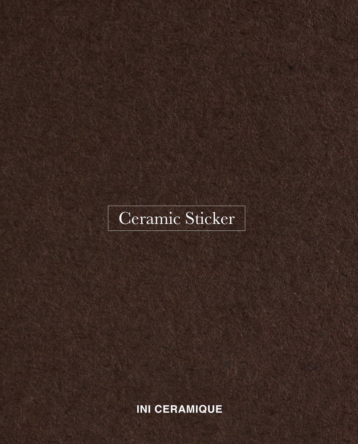 'Mocha Feltgrain' Ceramic Sticker