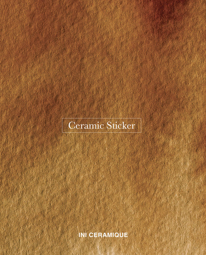 'Ochre Canvas' Ceramic Sticker