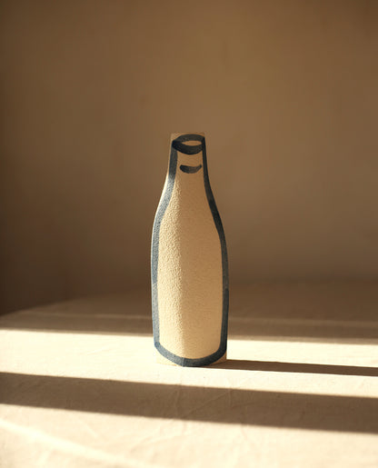 Vase En Céramique ‘Morandi Bouteille - Blue’