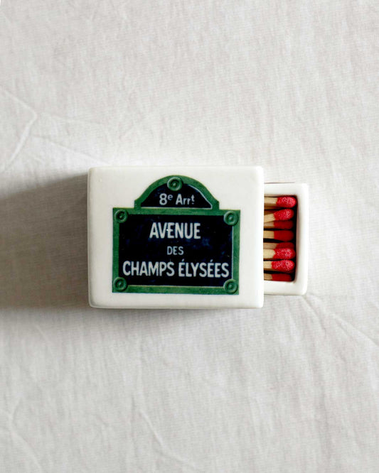 'Mini Champs Elysées’ Ceramic Matchbox