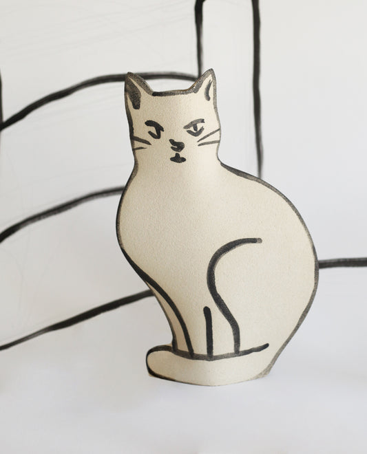 ‘Cat’ Ceramic Vase