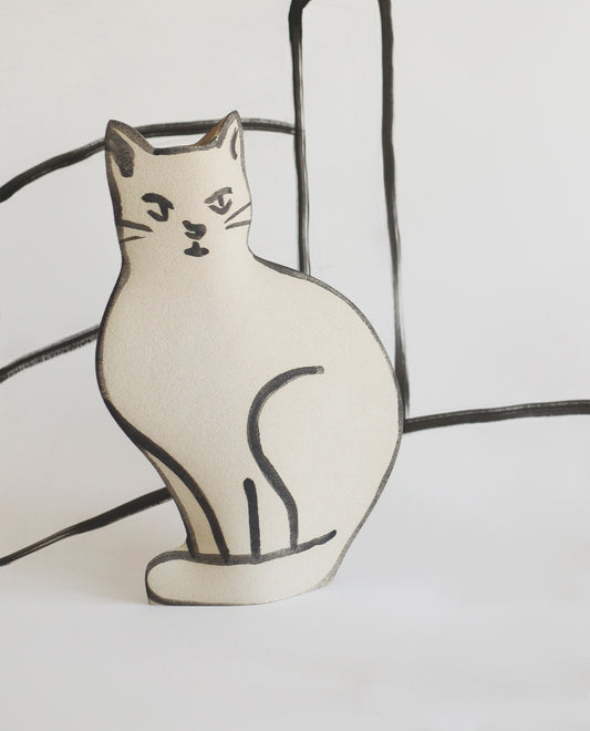 ‘Cat’ Ceramic Vase