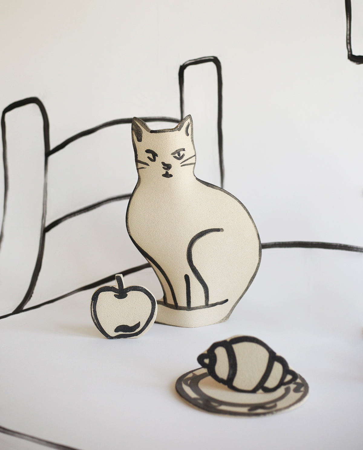 ‘Cat’ Ceramic Vase