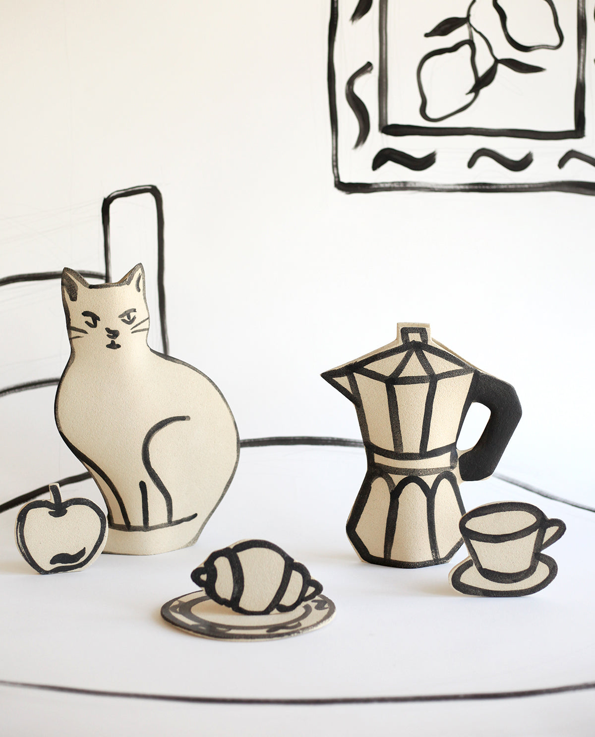 ‘Cat’ Ceramic Vase