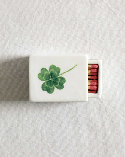 'Mini Clover’ Ceramic Matchbox