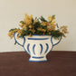 Hand-painted greek vase by INI CERAMIQUE with geometric patterns and textured finish