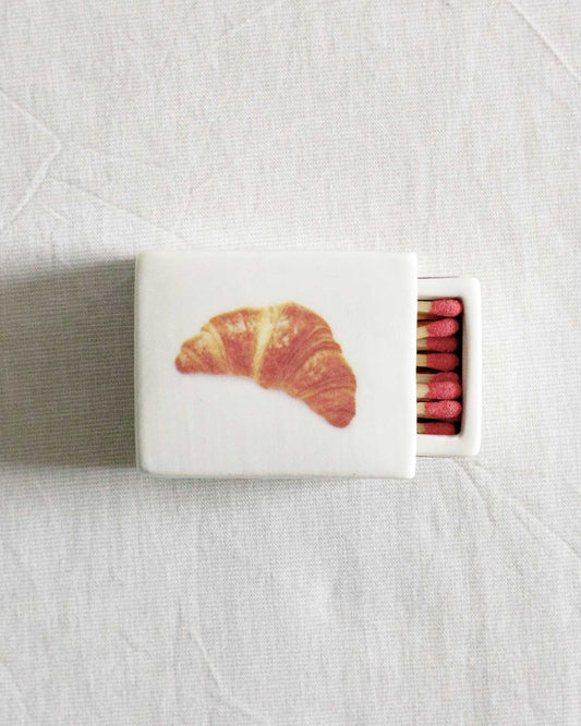 'Mini Croissant’ Ceramic Matchbox